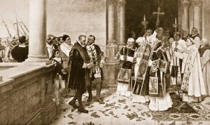 Charles V Entering a Monastery at St. Yuste by Joaquin Agrasot y Juan